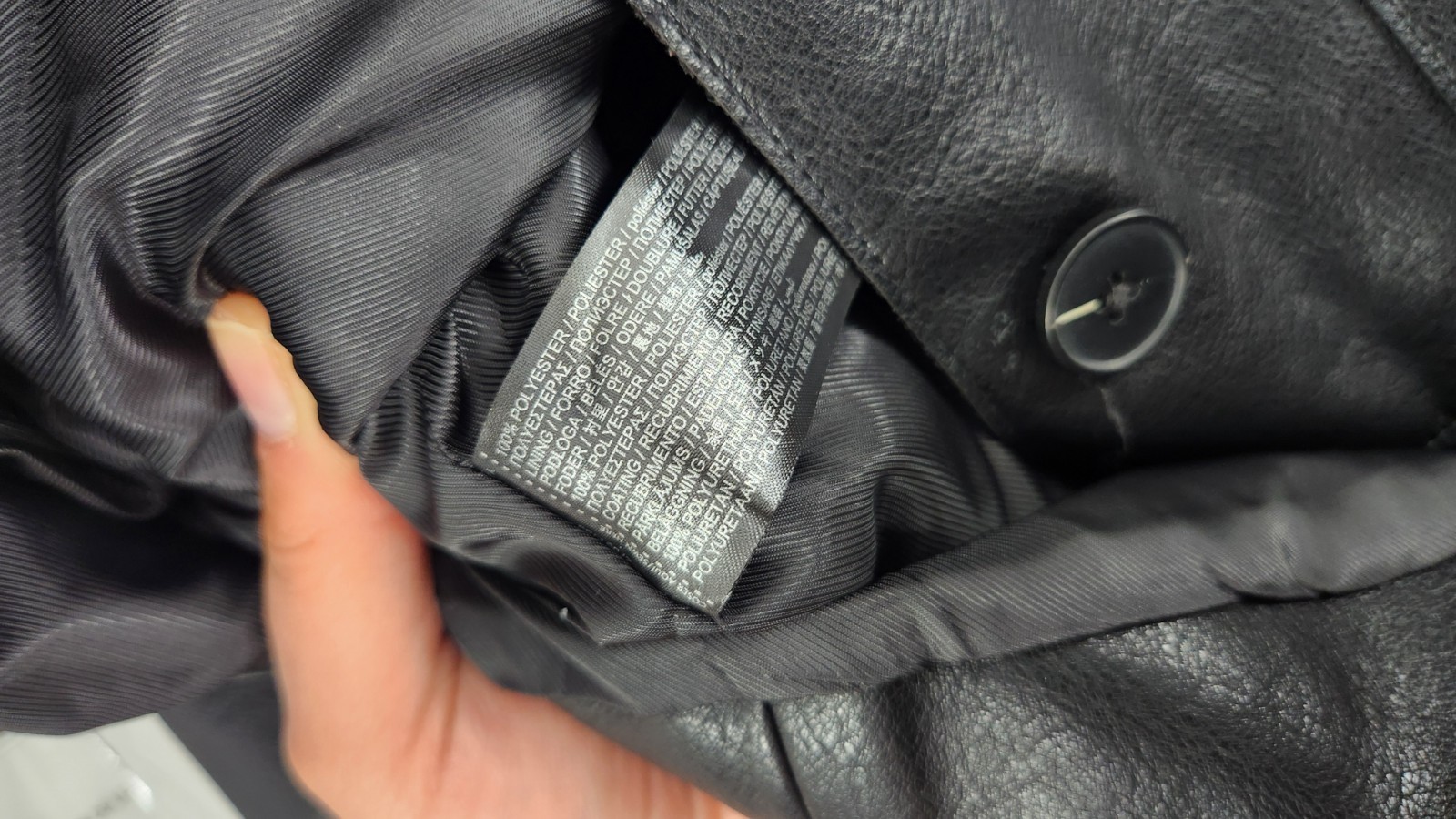 Mango MNG Women's Medium Black Faux Leather Jacket NWT Pockets thumbnail 10