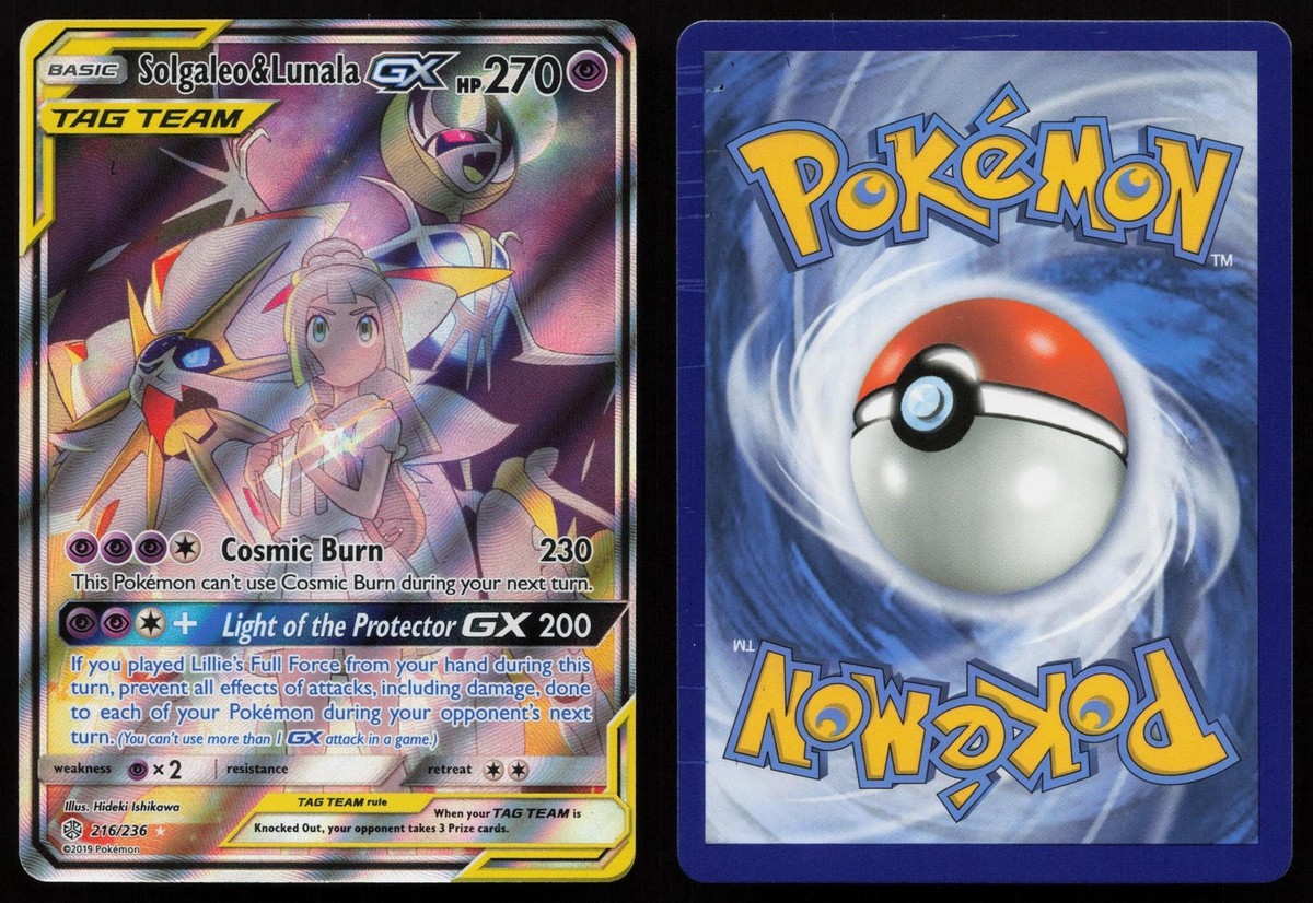 Solgaleo & Lunala GX 216/236 Alternate Art Tag Team Cosmic Eclipse