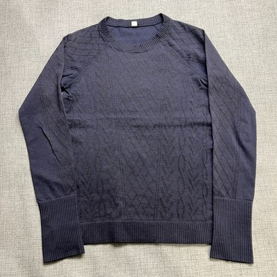 Lululemon Athletica Shirt Women's 6 Midnight Navy Thumbhole Rest Less Pullover
