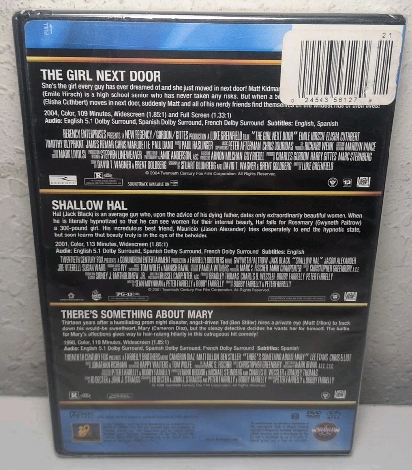 The Girl Next Door Shallow Hal There's Something About Mary DVD New Sealed B195 - Image 2 of 2