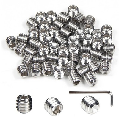 50 PCS 1/4-20 X 1/4'' Set Screws,Sae Stainless Hex Allen Head Socket Set Screws G