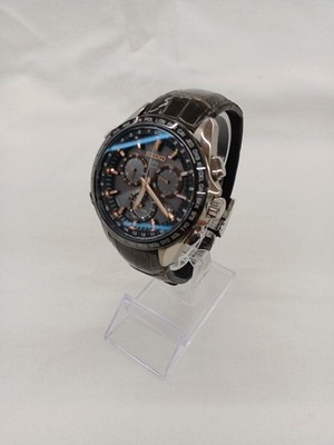SEIKO Astron SBXB031 8X82 GPS Solar Chronograph World Time Mens Watch New Strap