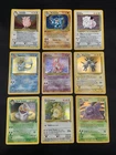 Vintage Pokemon Cards Holo Rare WOTC Lot Base Set, Jungle, Fossil - Mewtwo MP/HP
