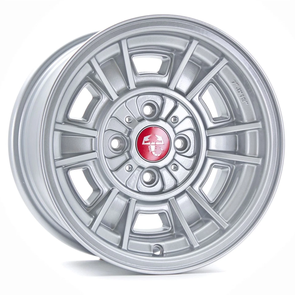 13 Zoll Felgen CD66 7x13" 4x98 ET10 58,6 Silber Fiat 124 Spider Coupe X1/9 - Bild 1 von 1