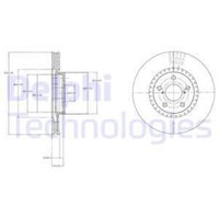 Delphi 2X Bremsscheibe Vorne Ø315 Mm BelüFtet Unbeschichtet FüR Lexus LS _F3_
