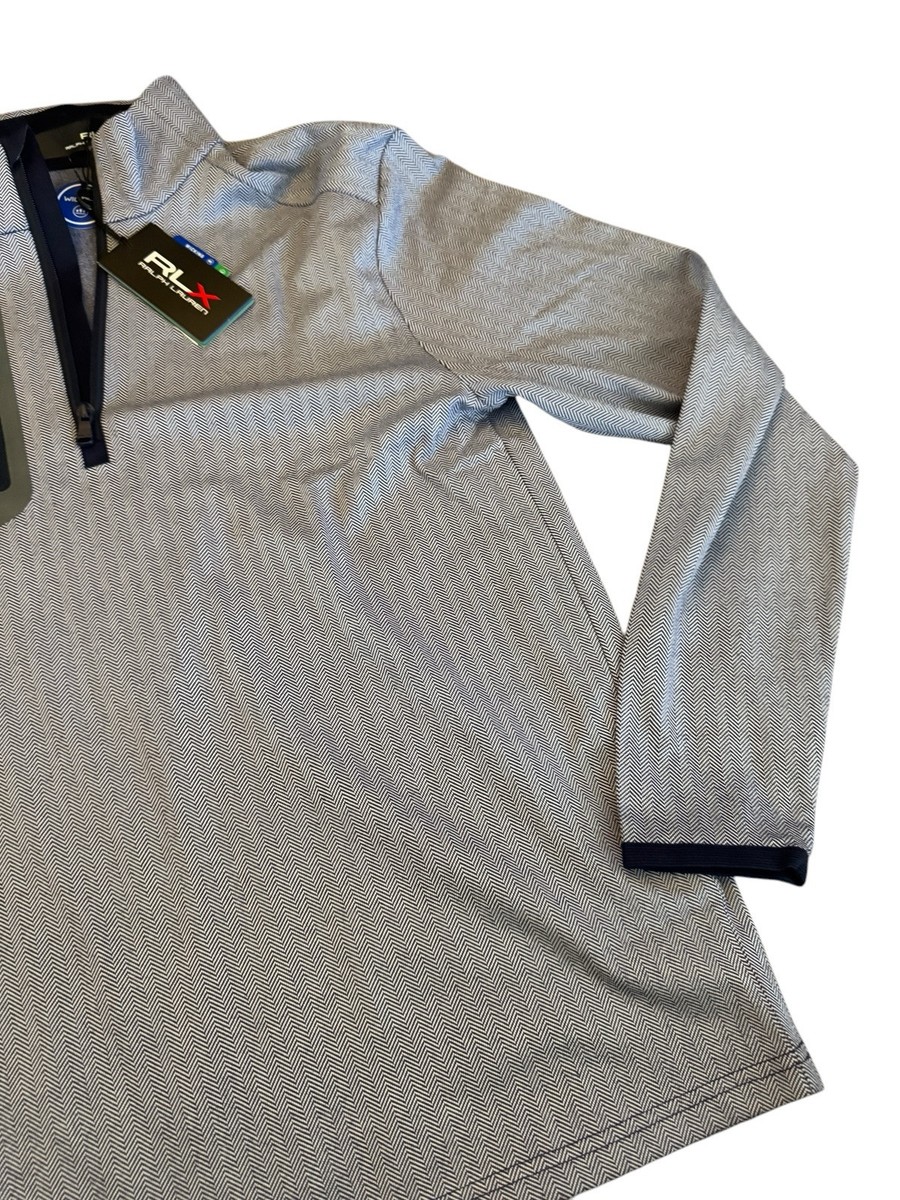 RLX Ralph Lauren Performance Jersey Quarter Zip Pullover S Navy