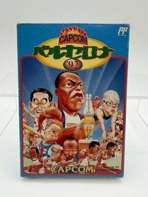 CAPCOM BARCELONA '92 Japan Famicom with Box & Manual US Seller FC0640