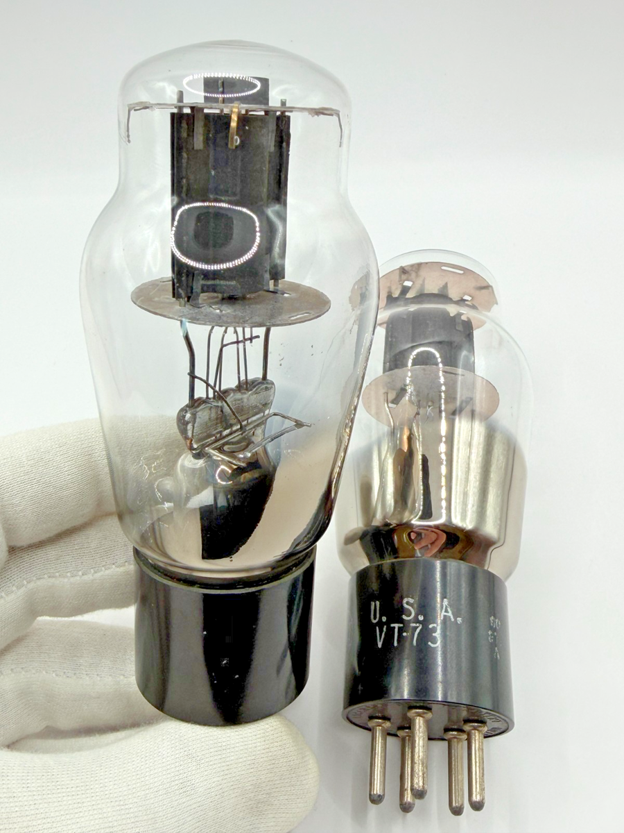 RCA 843 ワンペアセット 真空管 (57) RCA 843 VT-73 VT73 CV639 matched pair, NOS, square getter, black