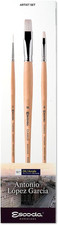 | Oil and Acrylic | Artist Set Antonio Lopez Garcia | Size 2,8,16 | 3 Brushes |