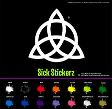 Triquetra Witch Wiccan Decal Bumper Sticker Car Windows Evil Celtic  PC Satan