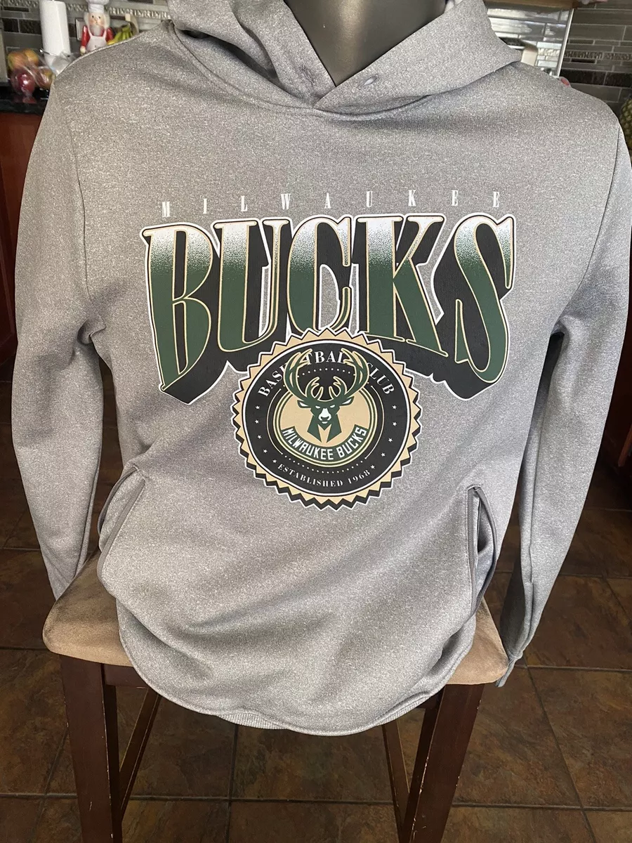 NBA Basketball Milwaukee Bucks Hoodie Sweater Adult M NBA CHAMPIONS