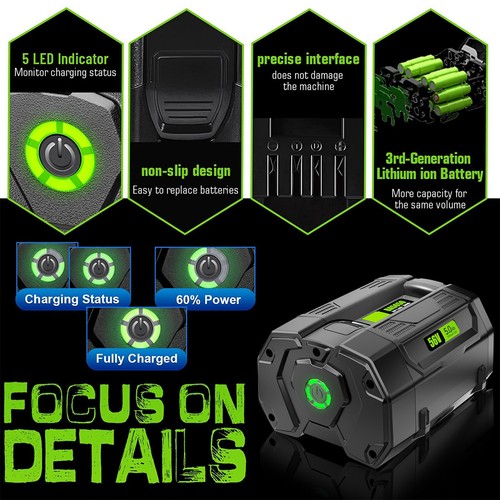 Upgraded 12Ah / 9.6Ah Li-Ion Battery For EGO 56V 56 Volt BA5600T BA4200 BA2800 - Picture 39 of 83