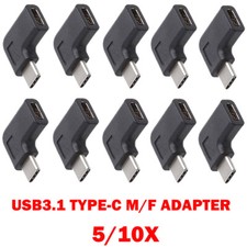 5/10PC 90  Right Angle USB 3.1 Type C Male To Female USB-C Converter Adapter HOT