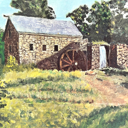 Impresión litográfica enmarcada 1968 Dwight D. Eisenhower "Old Mill, Oil, 14"x12" - Imagen 11 de 12