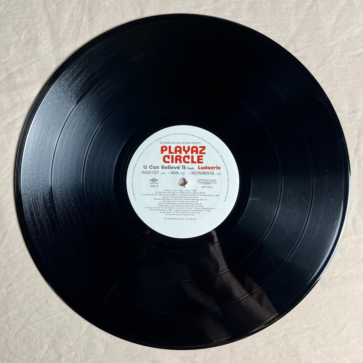 ポータル1石の雨　アーティストプルーフ PLAYAZ CIRCLE U Can Believe It 2006 Vinyl LP Universal UNIR