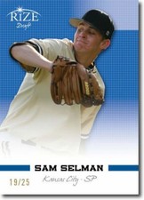 SAM SELMAN 2012 Rize Rookie Emerald BLUE Paragon RC #/25