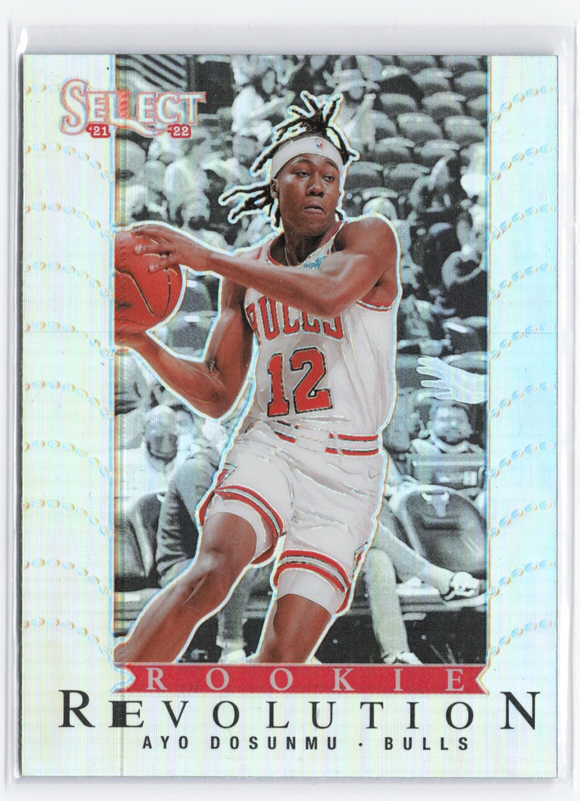 2021-22 Panini Select Ayo Dosunmu #22 Silver Rookie Revolution RC Bulls