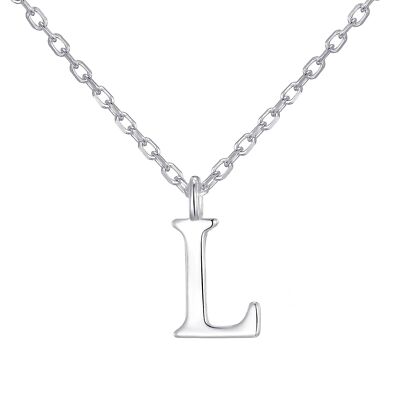 Sterling Silber Halskette Initialen L