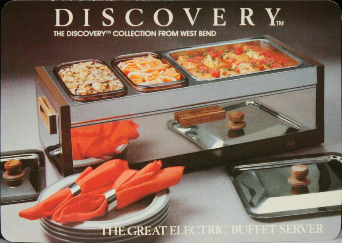 WEST BEND DISCOVERY COLLECTION GREAT ELECTRIC BUFFET SERVER STAINLESS STEEL  #1