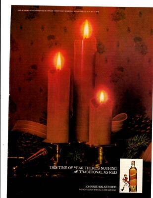 1980 Print Ad Johnnie Walker Red This Time of Year Theres Nothing as Traditional