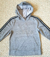 Adidas NEW w/Tags Youth Boys Graphite Gray Hoodie Youth Size S 8