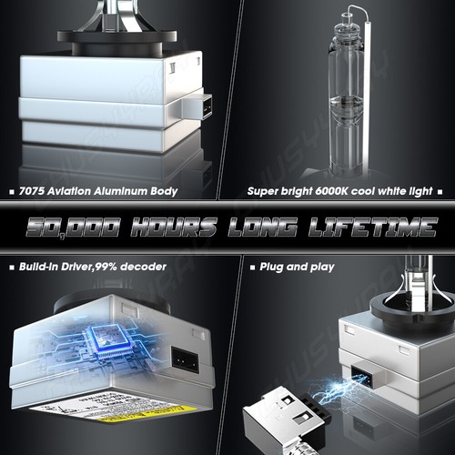 35W D1S D1R HID Xenon Headlight Replacement Bulb 6000K For Chrysler 300C 2005 - Picture 9 of 12