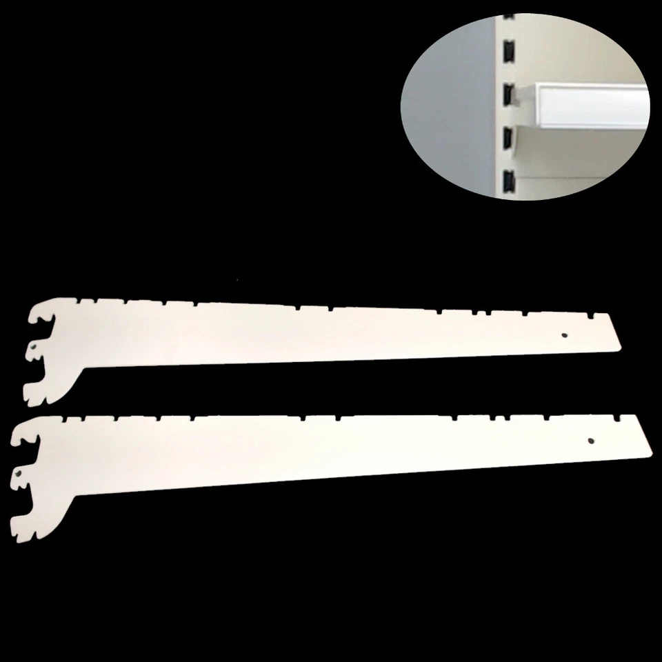 RK1572= 4x Konsolen Paar T57 3H jw Tegometall Regal Wandregal Fachboden Gondel