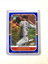 2021 Panini Donruss #H14- LUCAS GIOLITO Highlights Blue Parallel SP #'d 16/249