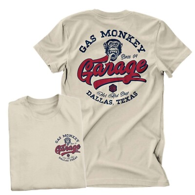 Offiziell Lizenziert Gas Monkey Garage - Hot Rod Laden Logo Herren T-Shirt