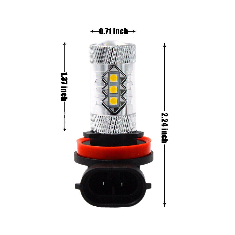LED Fog Light Bulb H11 High Power Driving Lamps 6000K White Foglight Bulbs Kit