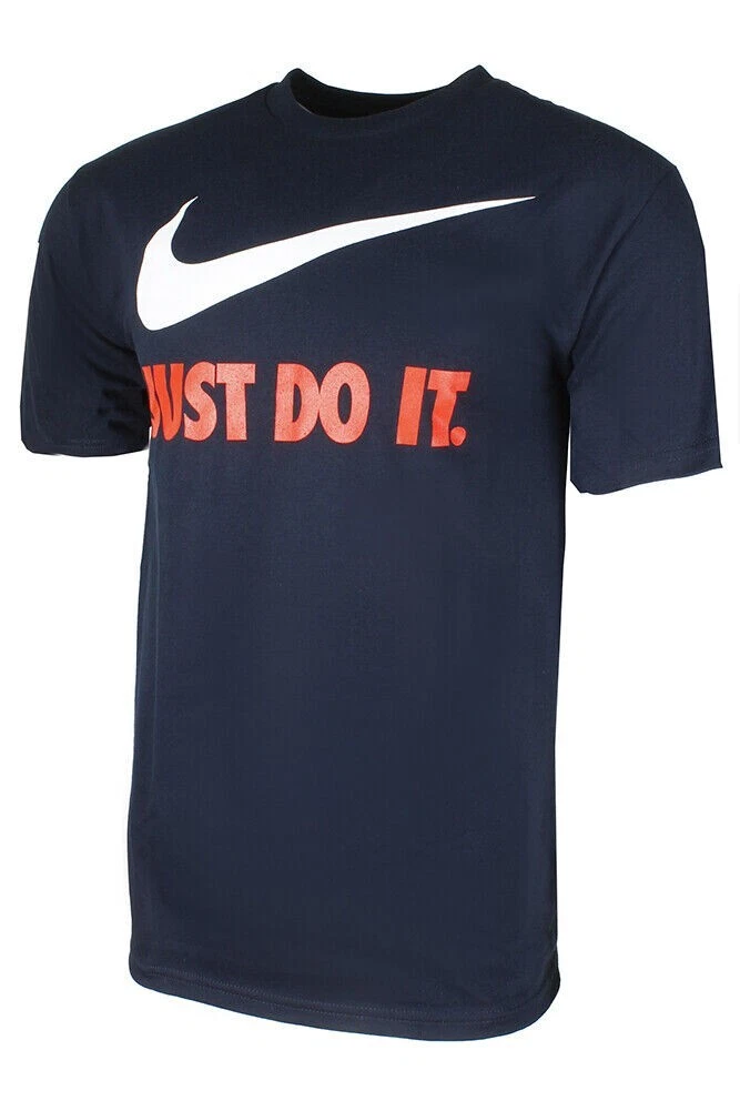Nike Men's Black Just Do It Swoosh Crew Neck Casual Pullover T-Shirt Size S