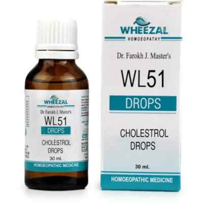 Wheezal WL51 Cholestrol Drop 30ml Pack of 3 FREE SHIP LONG EXPIRY