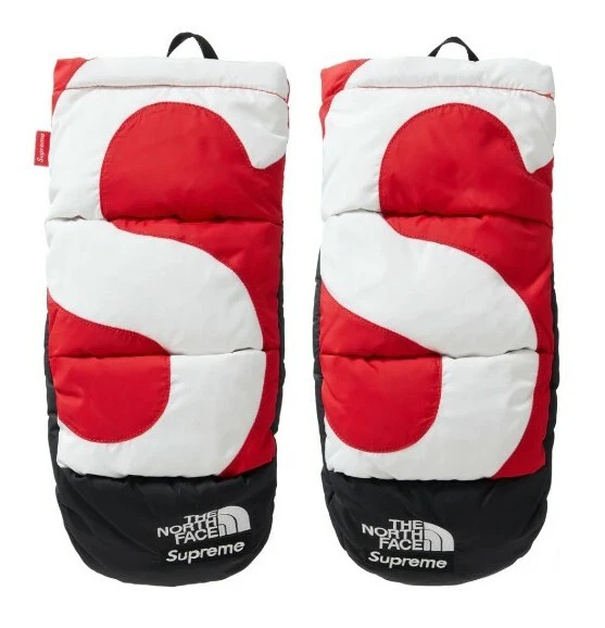 Mitaines Nuptse Supreme The North Face S logo rouge FW20 taille L DS RARE AF??