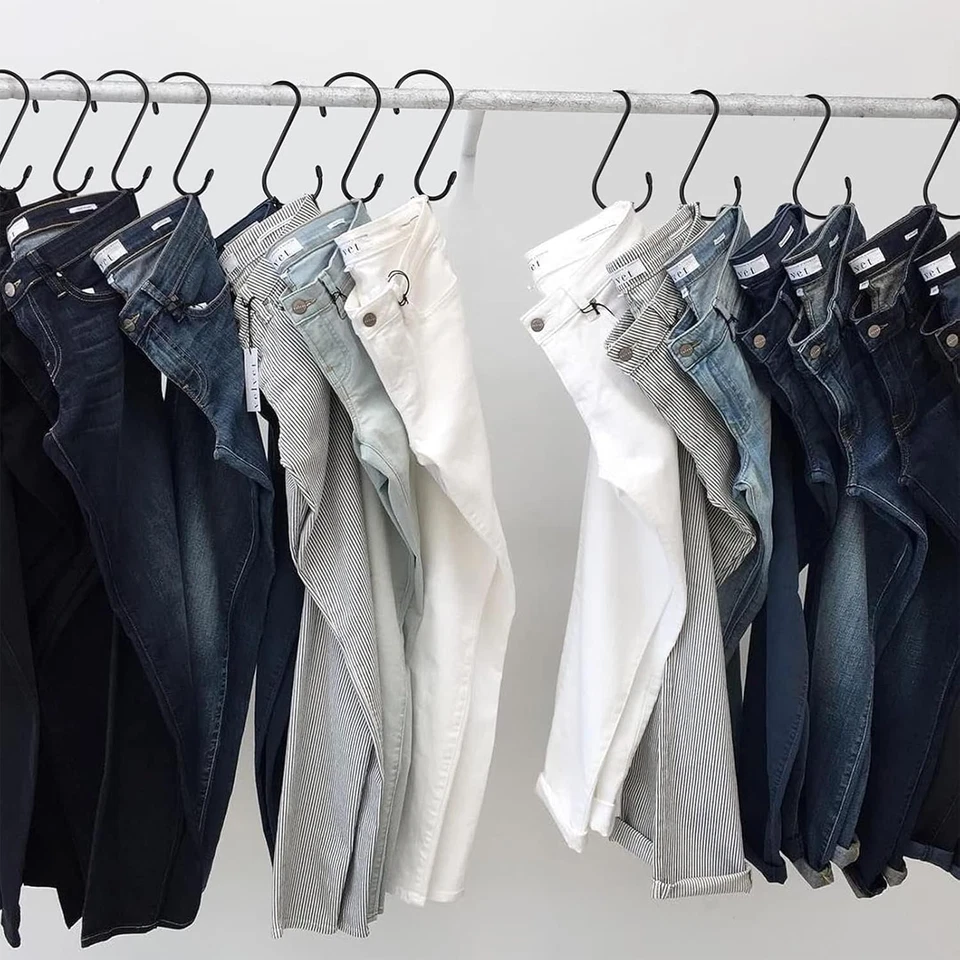 12 Pack 6 Inch Heavy Duty S Hooks, Large S Hooks for Hanging Plants, Vinyl Coate - Image 3 of 4