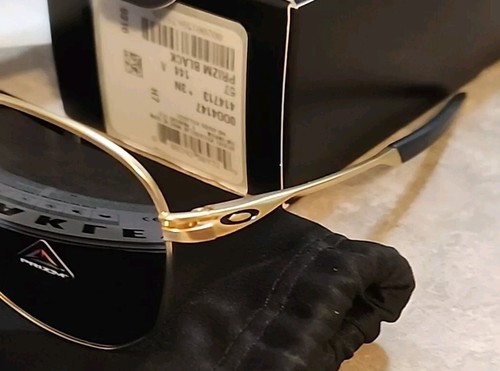 🔥 Gafas de sol para hombre Oakley 4147-1357 CONTRAIL DORADO SATINADO/Prizm NEGRO 57 mm - Imagen 8 de 10