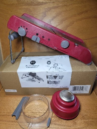 Progressive International PL8 Professional Mandoline Slicer, Red, Boxed