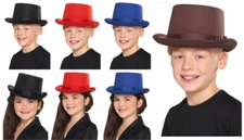 CHILD KIDS FELT TOP HAT MAGICIAN GENTLEMAN 20'S COSTUME TUXEDO VICTORIAN BOYS