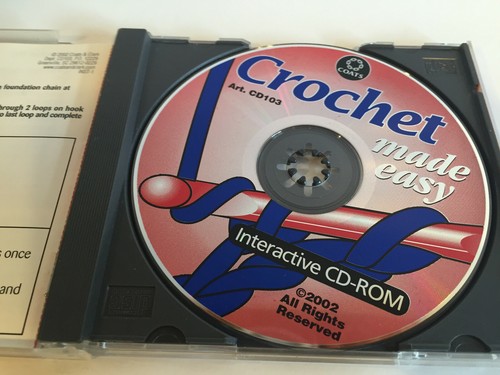 Crochet made easy interactive CD-ROM Coats & Clark company includes 20 patterns - Picture 8 of 12
