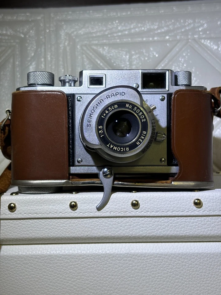 🚀🎁RARE《MINT in CASE》Ricoh RIKEN 35 RICOMAT Rangefinder 35mm Film Camera JAPAN✈ - Image 3 of 4