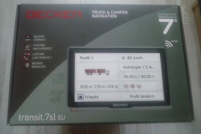 Becker Transit 7 sl NEU NEW NUOVO TMC NAVI LKW BUS Camper Navigationsgerät