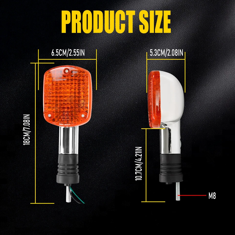 4X Turn Signals Blinker Light For HONDA Magna Rebel CMX 250 Shadow 600 750 1100 - Image 3 of 4