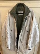 Towne London Fog White Beige Parka  Coat Classic XL- Long