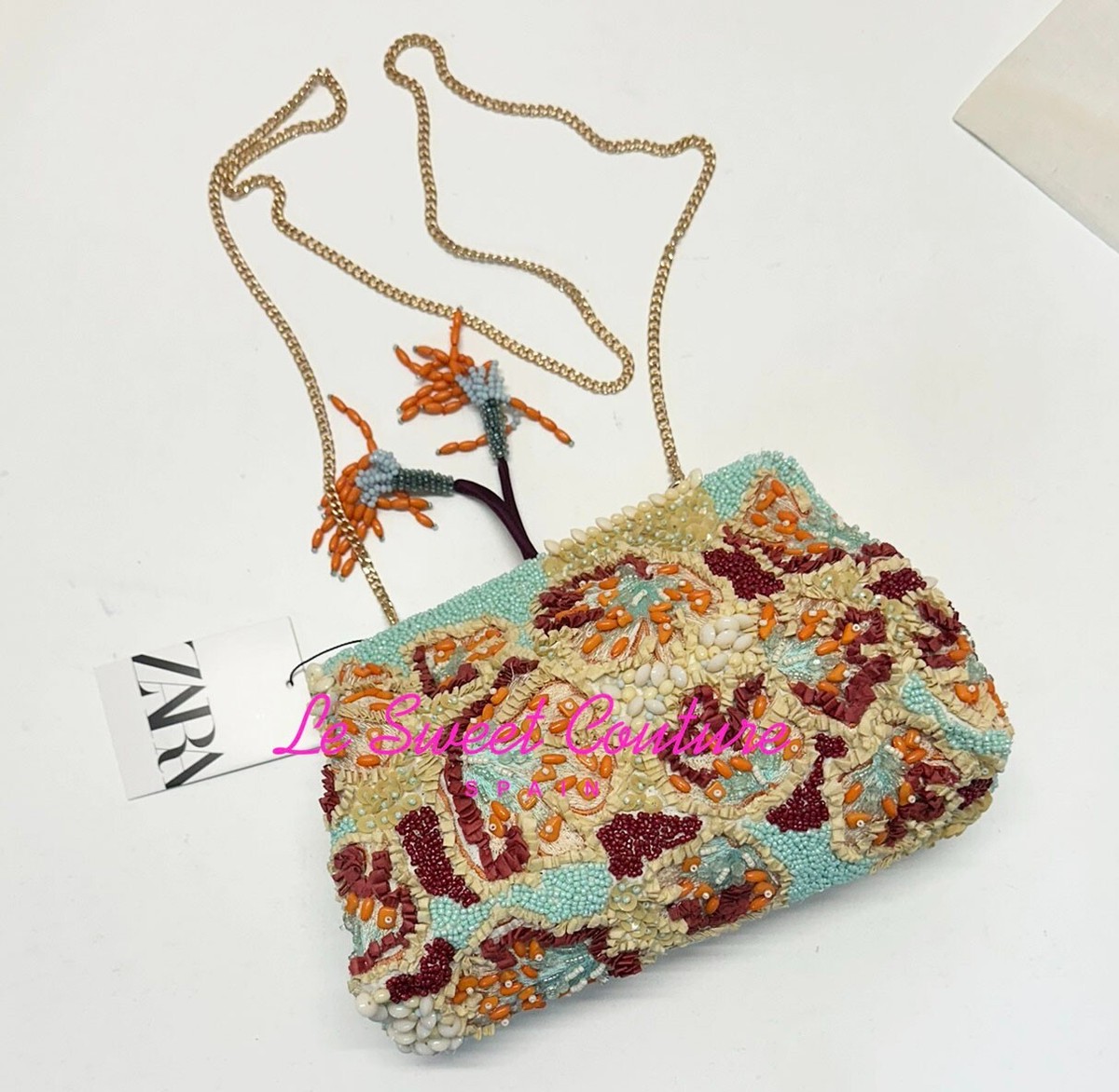 【ZARA】ビーズ刺繍入りクラッチバッグ 6573/510/202 ZARA WOMAN NWT SS25 BEADED CLUTCH BAG 6573/510/202 | eBay