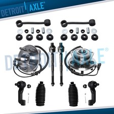 10pc Front Wheel Bearing Hub Tie Rod Sway Bar Kit For 2008-2012 Jeep Liberty
