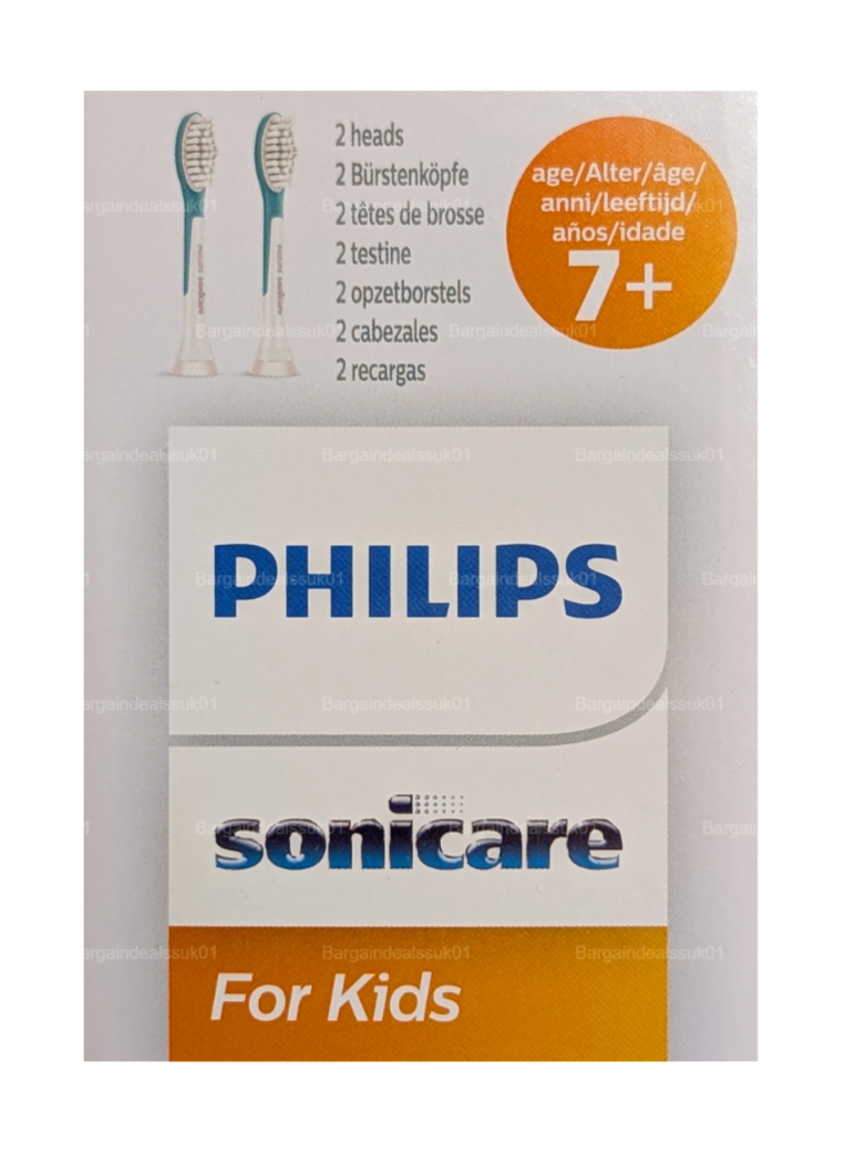 Genuine Philips Sonicare Kids Replacement Brush Heads For Kids 7yrs+ 2 Heads