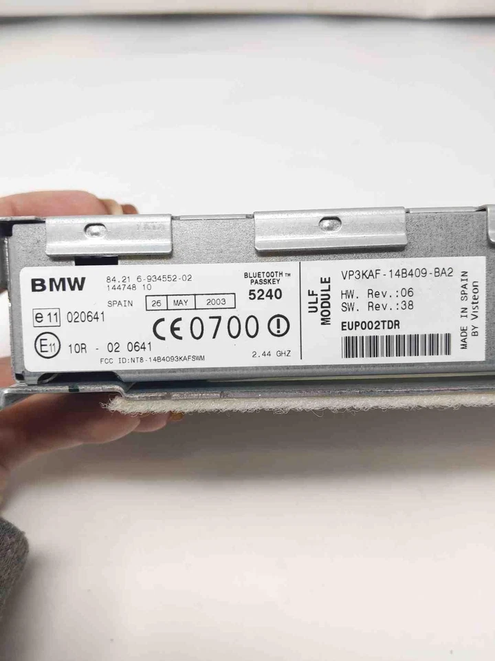 2001 BMW 740i OEM Communication Bluetooth Telephone ULF Control Module 934552 - Изображение 2 из 4