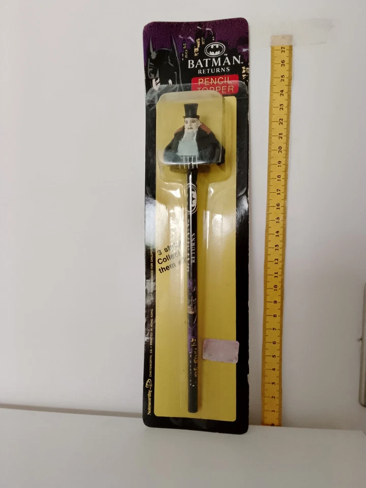 BATMAN RETURNS 1991 Dc Comics pencil topper matita misb the penguin pinguino - Imagen 4 de 4