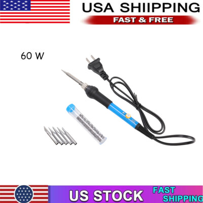 Electric Soldering Iron Gun Adjustable Temperature 60W 110V Welding Solder Wire