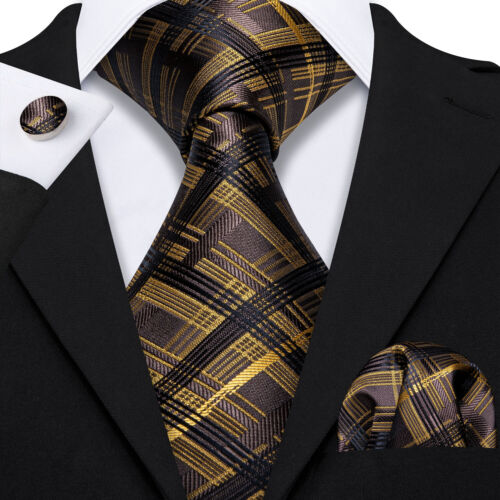 200 Color Mens Ties Paisley Striped Floral Solid Silk Tie Necktie Set Wedding - Imagen 203 de 246
