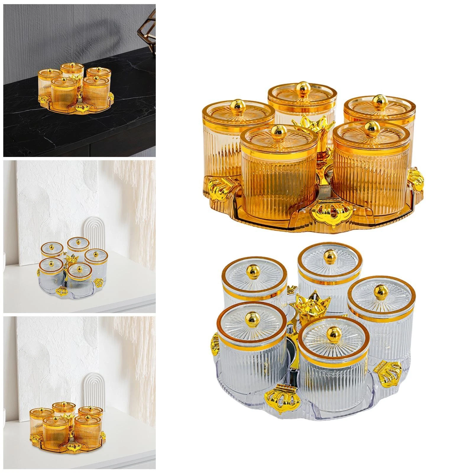 Condiment Jars Containers with Lids Modern Dustproof Simple Kitchen Storage
